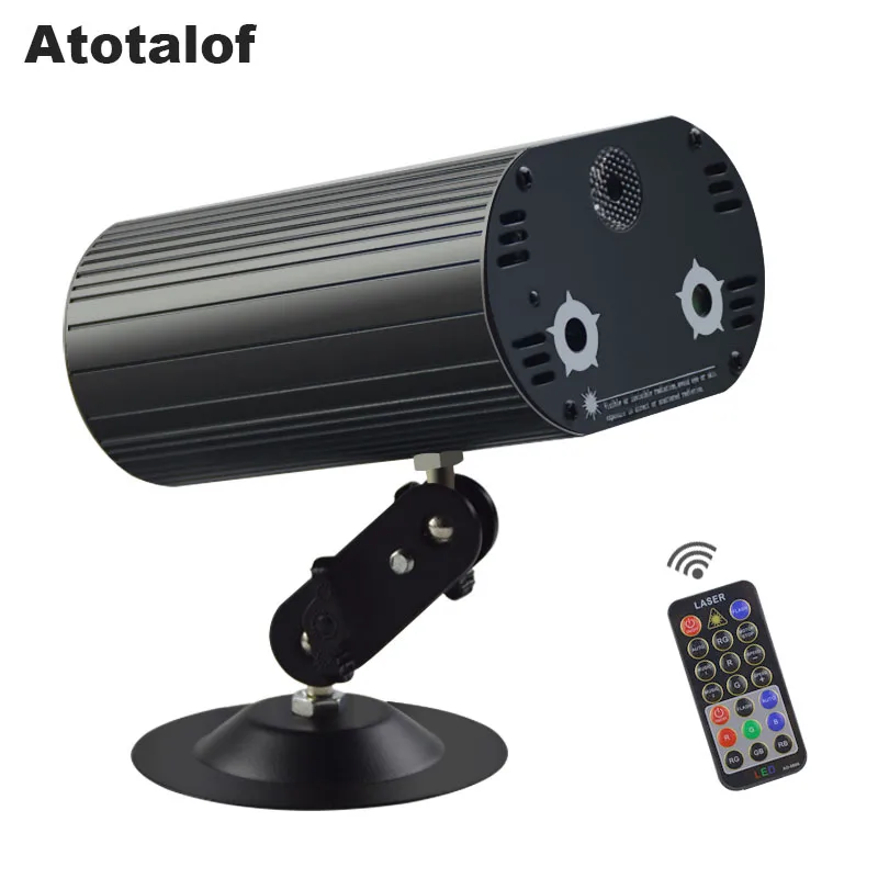 

Atotalof 24 Patterns RGB Mini Laser Projector Light DJ Disco Party Music Laser Stage Lighting Effect With LED RGB Xmas Lights