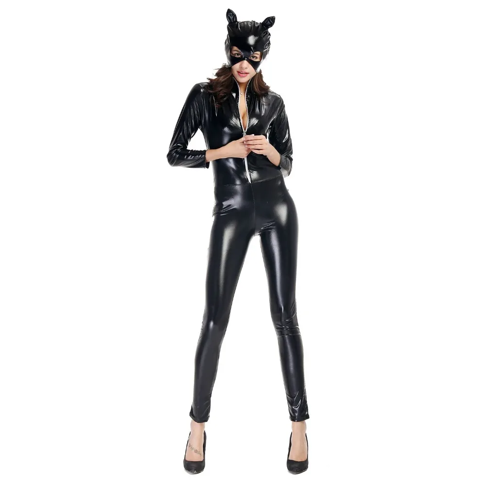 On Sale Free Shipping Sexy Ladies pvc women Cat Leather Cosplay Fancy