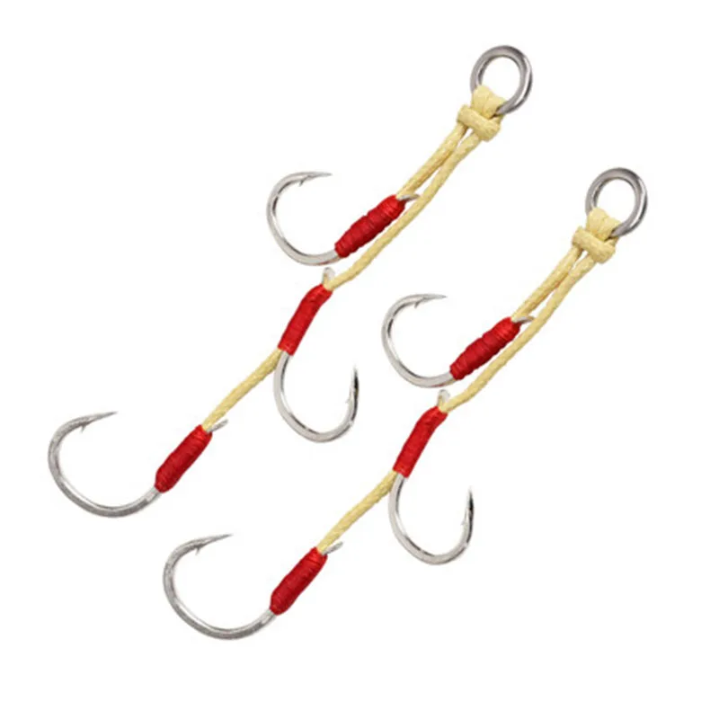 Fishhook 2pcs/pack jigging hook assist hook boat jig fishing hook 3 Hooks fishing Slow Jigger Iron Bait Fishing Accessories