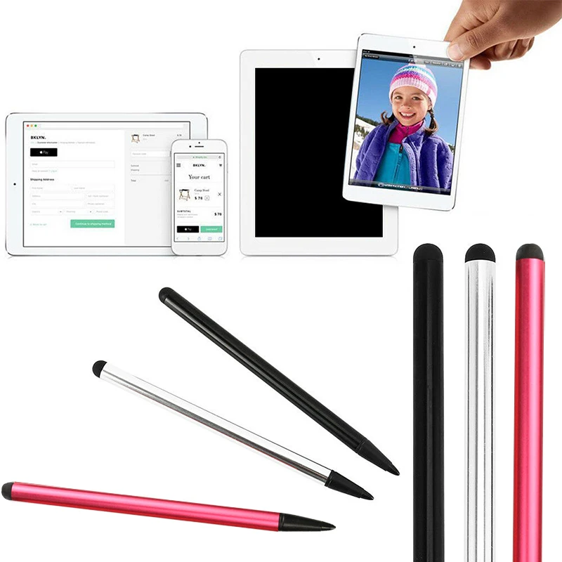 

2019 New Dual-use Touch Screen Pen Metal Stylus Capacitive Resistive Navigation Mobile Phone Universal Stylus Capacitance Pens