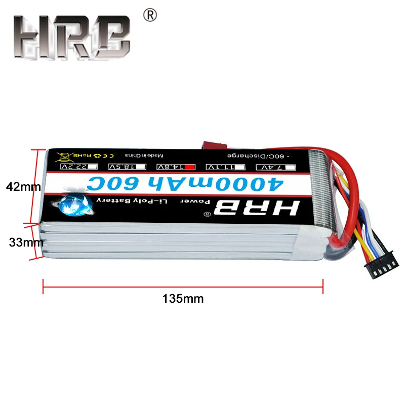 HRB 3S 4S 4000mAh Lipo батарея 14,8 V 7,4 V 11,1 V Deans XT60 T 5S 6S 2S 22,2 V 18,5 V 3,7 Квадрокоптер Самолет RC запчасти грузовик автомобиль 60C