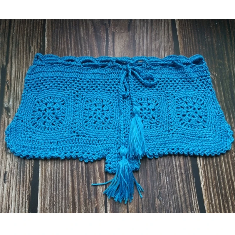 Boho Knit Crochet Beach Shorts 14