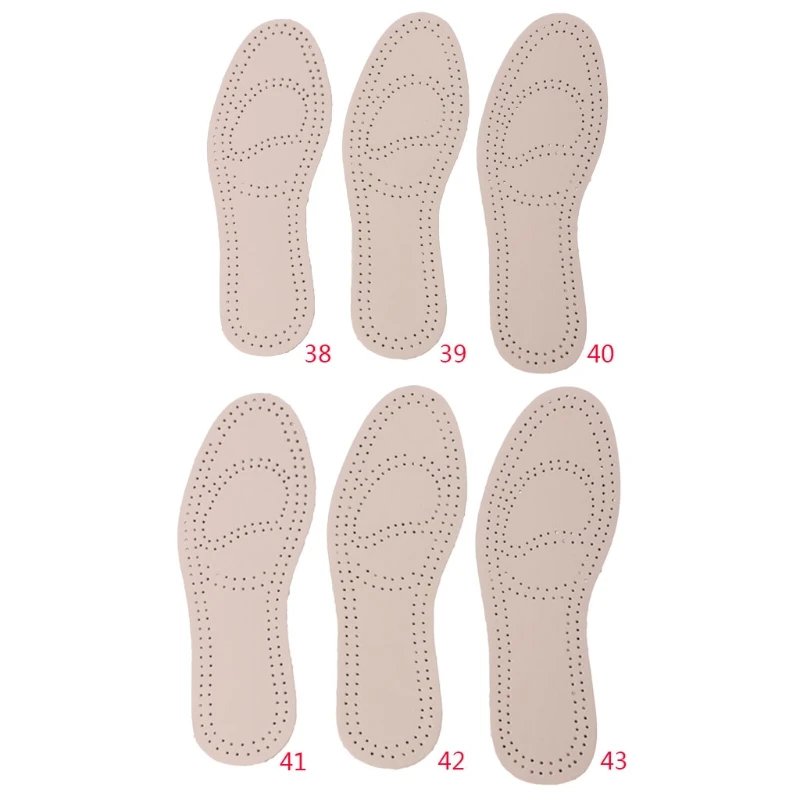 

KLV Men Women Artificial Leather Insoles Sweat Antibacterial Deodorant Cushion Foot