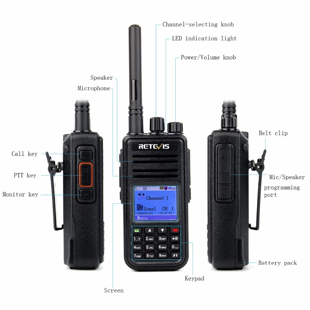 RETEVIS RT3 DMR цифровое радио (gps) Walkie Talkie UHF (или VHF) Ham Радио Amador портативный трансивер же