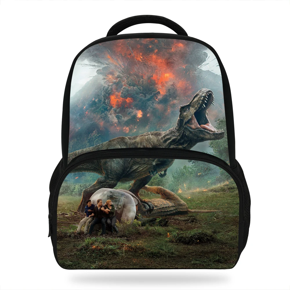 14inch Popular Backpack For Kids Jurassic World Fallen Kingdom Bag For Children School Students
