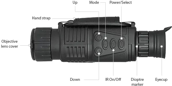 5x40 5MP цифровой ночное видение Монокуляр Охота Монокуляр ночного видения 200 м Диапазон Фото Видео 1,44 ''tft ЖК дисплей ИК инфракрасный прицел