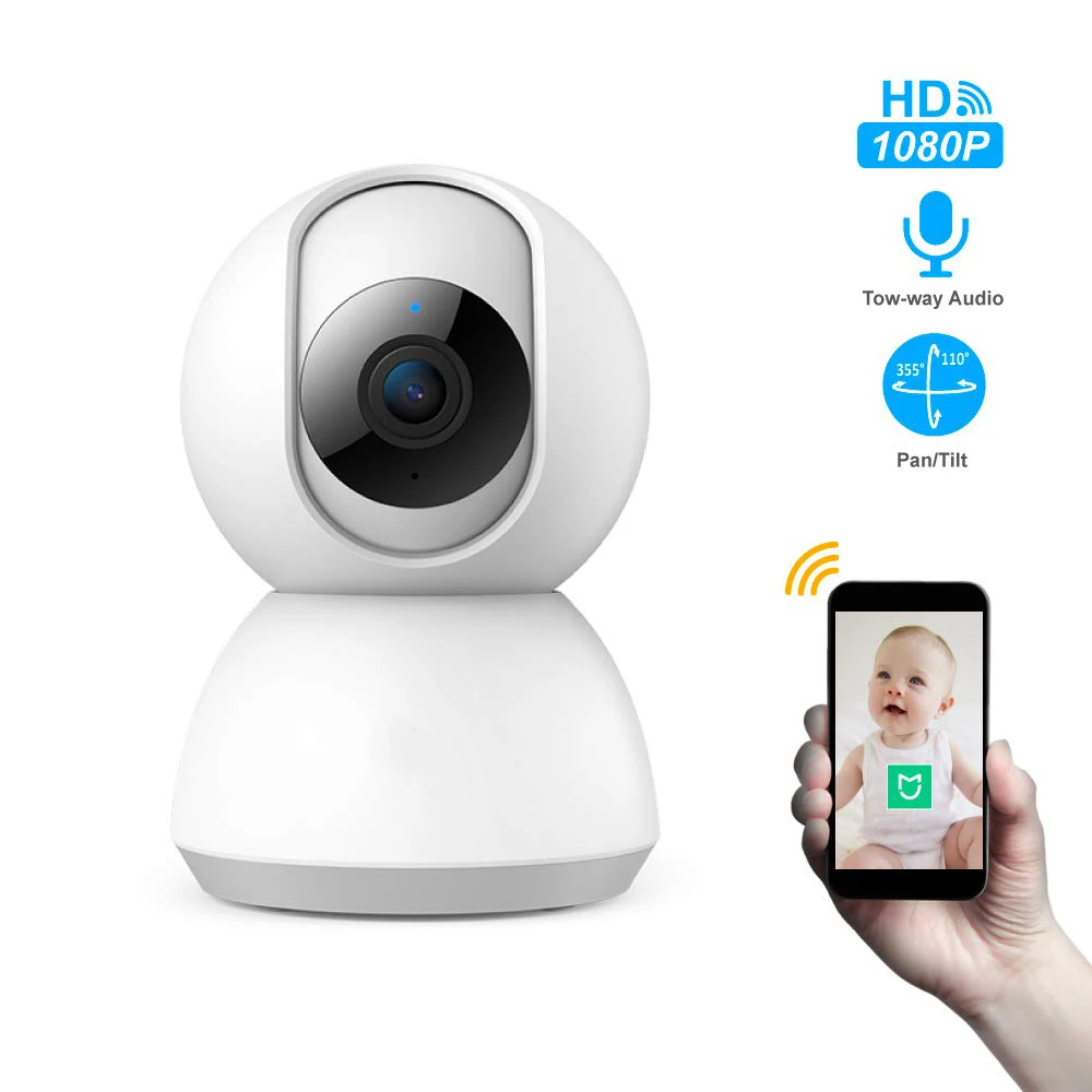 

1080P WiFi IP Camera Wireless Indoor Camera with Motion Detection Night Vision Home Pan/Tilt/Zoom Surveillance Monitor