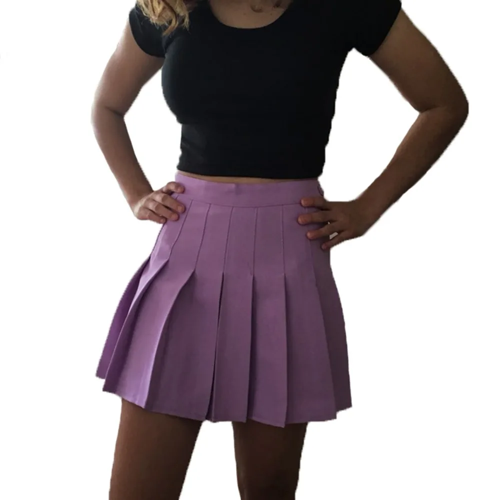 Buy American Fashion Women Skirt High Waist Pleated