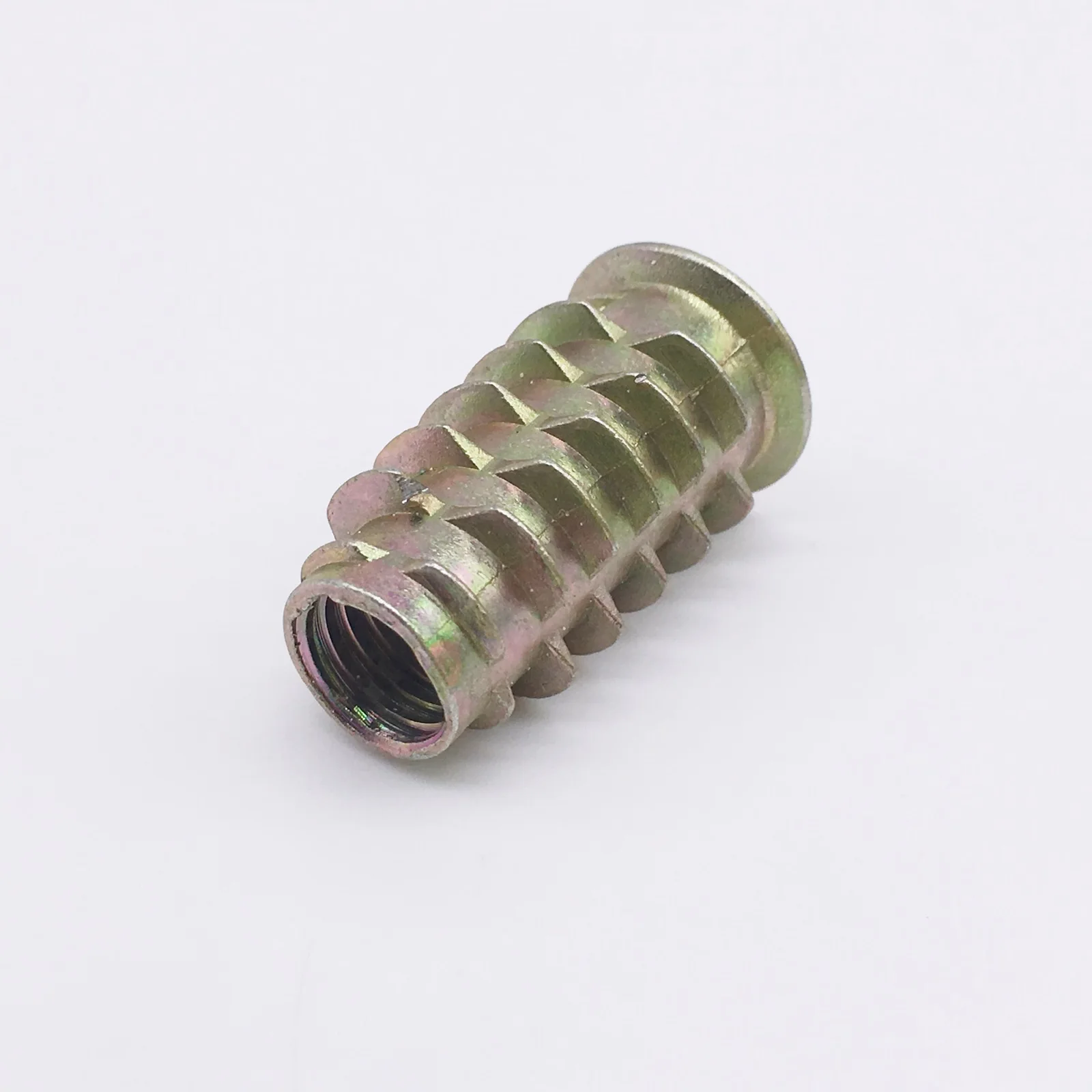 Details about   50pcs 1/4-20 Threaded Inserts for Wood Nut Inserts Furniture Screw Tool Steel 