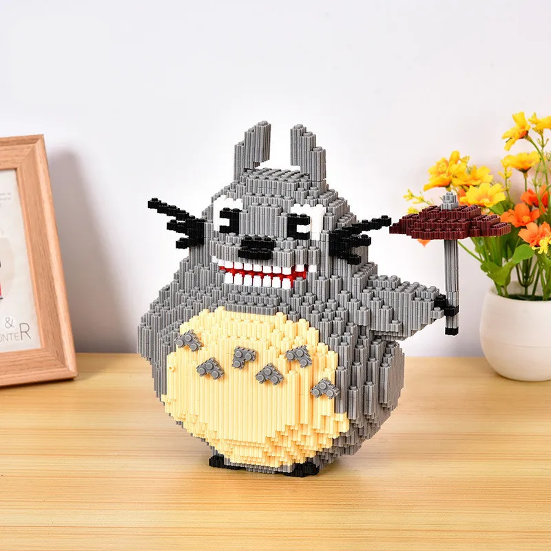 

My Neighbour Totoro Cartoon Model Building Blocks Bricks Kids DIY Birthday Christmas Gifts Toys Diamond Doll Pressure Release