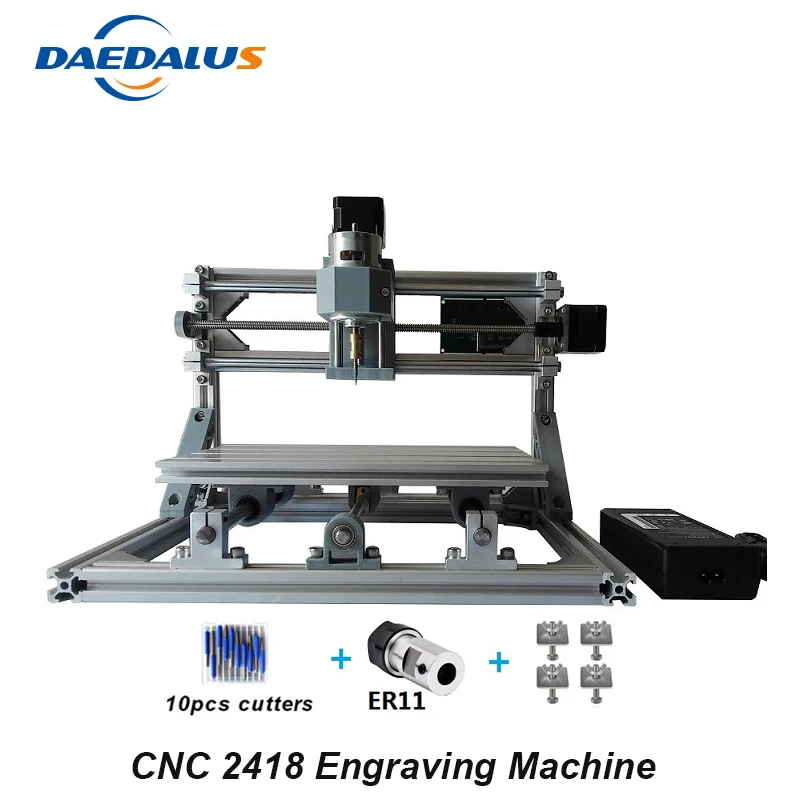 

CNC Engraving Machine 2418 DIY Milling Machine Wood Carving Router ER11 Motor PCB Engraver With GRBL Control 2418 Machine