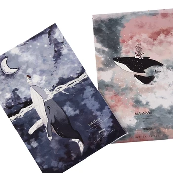 

8pack/lot Carton Whale Forest Paper Envelope Writing Paper Letter For Kids Gift School Supplies 3pcs envelopes 6pcs letter paper