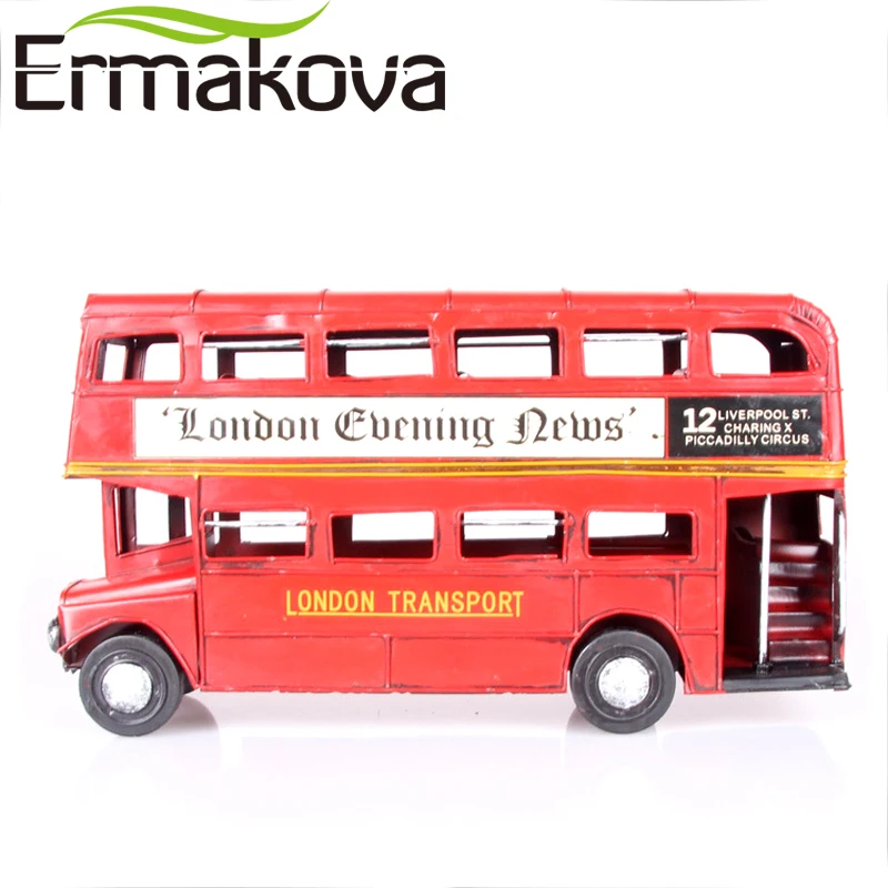ERMAKOVA 31 см (12 2 &quot) винтажная двухэтажная Ретро английская Статуэтка автобуса