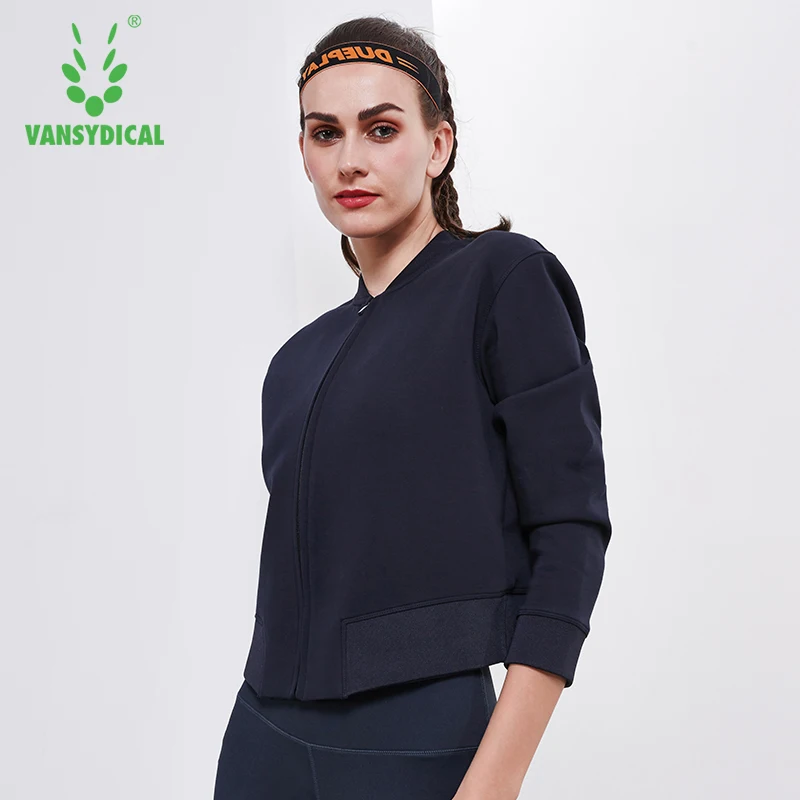 Vansydical Breathable Women Sport Running Hooded Yoga Jacket Womens