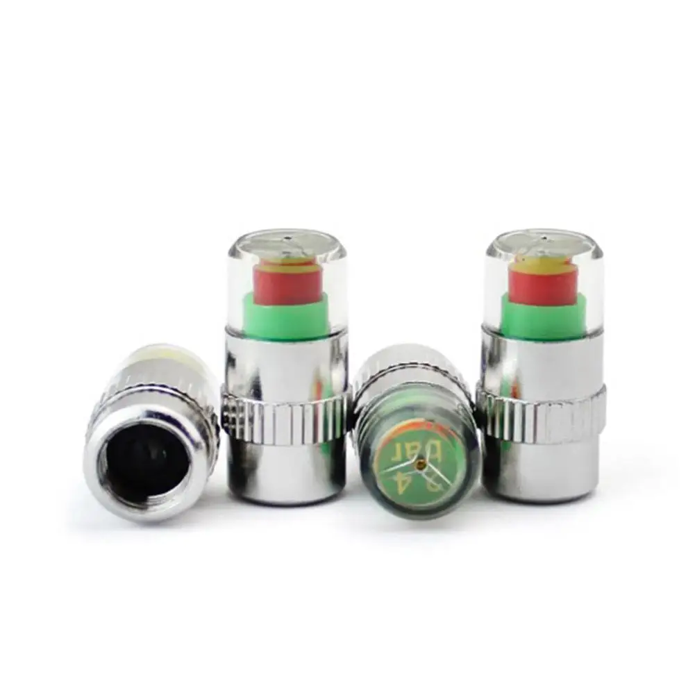

4pcs Car Auto Tire Pressure Monitor Valve Stem Caps Cover Sensor Indicator Alert Tyre Air Gauge Warning Device
