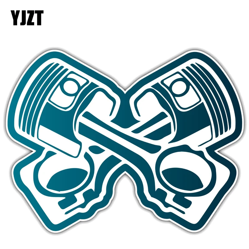 

YJZT 11CM*8.4CM Creative Funny Engine Piston Cylinder Motor Tool Car Sticker PVC Decal 12-1351