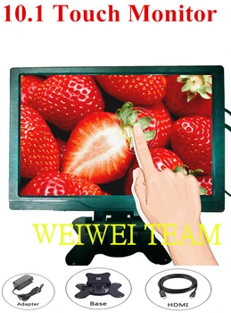 

10.1" LCD 1280p Capacitive Touch Monitor Mini TV & Computer Display Color Screen Security Monitor With Speaker VGA
