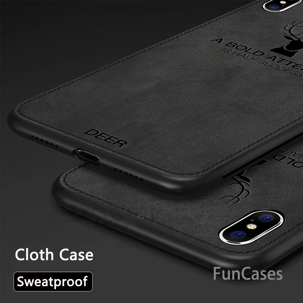 Coque для IPhone XS Max чехол из ткани с оленем мягкий телефона XR X 7 8 6 Plus Funda Iphone Etui|Бамперы|