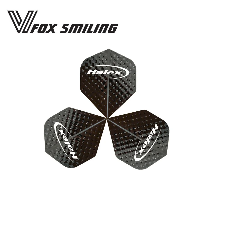 

Fox Smiling 30pcs Black Pattern 2D Cool Standard Dart Flights Nice Darts Accessories Dardos Feather Leaves Wings Tail