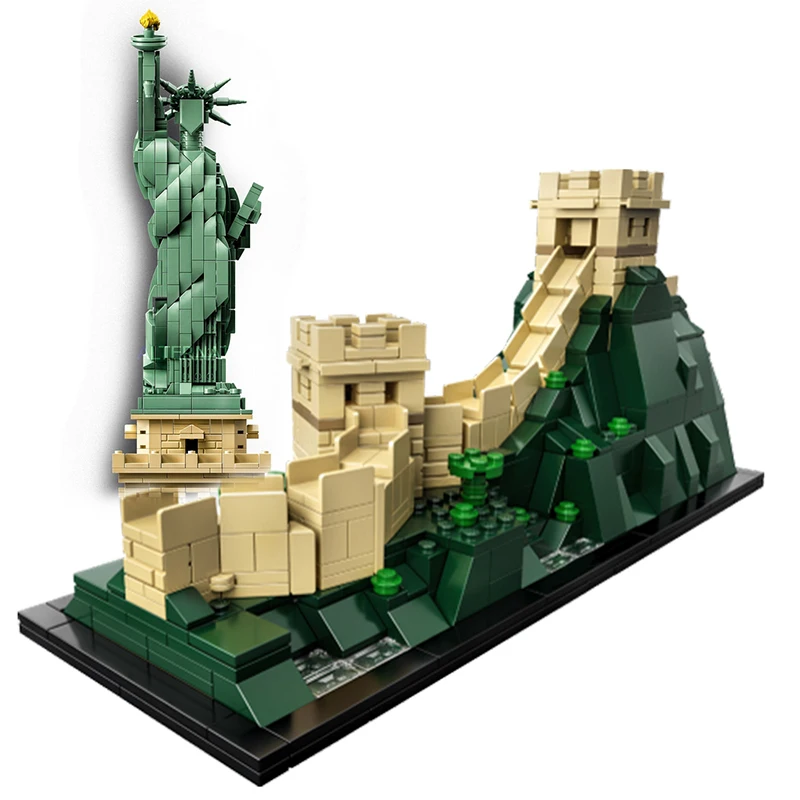 

Building Blocks Compatible 21042 21041 Statue of Liberty Toys Bricks Lepin Architecture 17011 17010 Great Wall of China