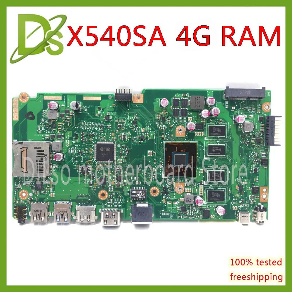 Kefu X540SA REV2.1 совместим с Asus X540SA двухъядерный N3050 материнская плата с процессором для ноутбука с 2 Гб памяти тест работы материнской платы 100%
