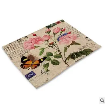 Винтажный коврик из ткани с цветами и птицами, коврик для украшения стола, кухонный коврик, индивидуальное оформление, H208 - Цвет: 5