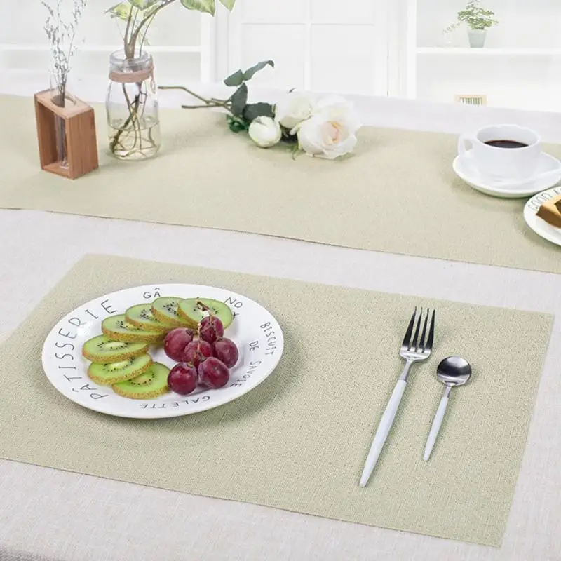 Dining Table Mat PVC Heat Insulation Anti Slip Placemat Table Mat