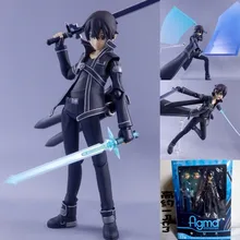 Anime figura figura espada arte on-line s.a.o kirito kazuto figma 174 figura de ação pvc collectible modelo brinquedos boneca