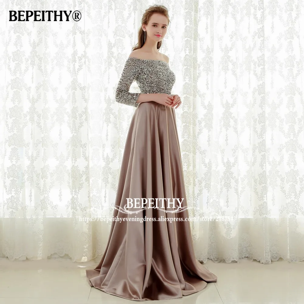 Robe De Soiree сексуальное вечернее платье с открытыми плечами, рукава три четверти, длинные платья для выпускного вечера, Vestido Longo