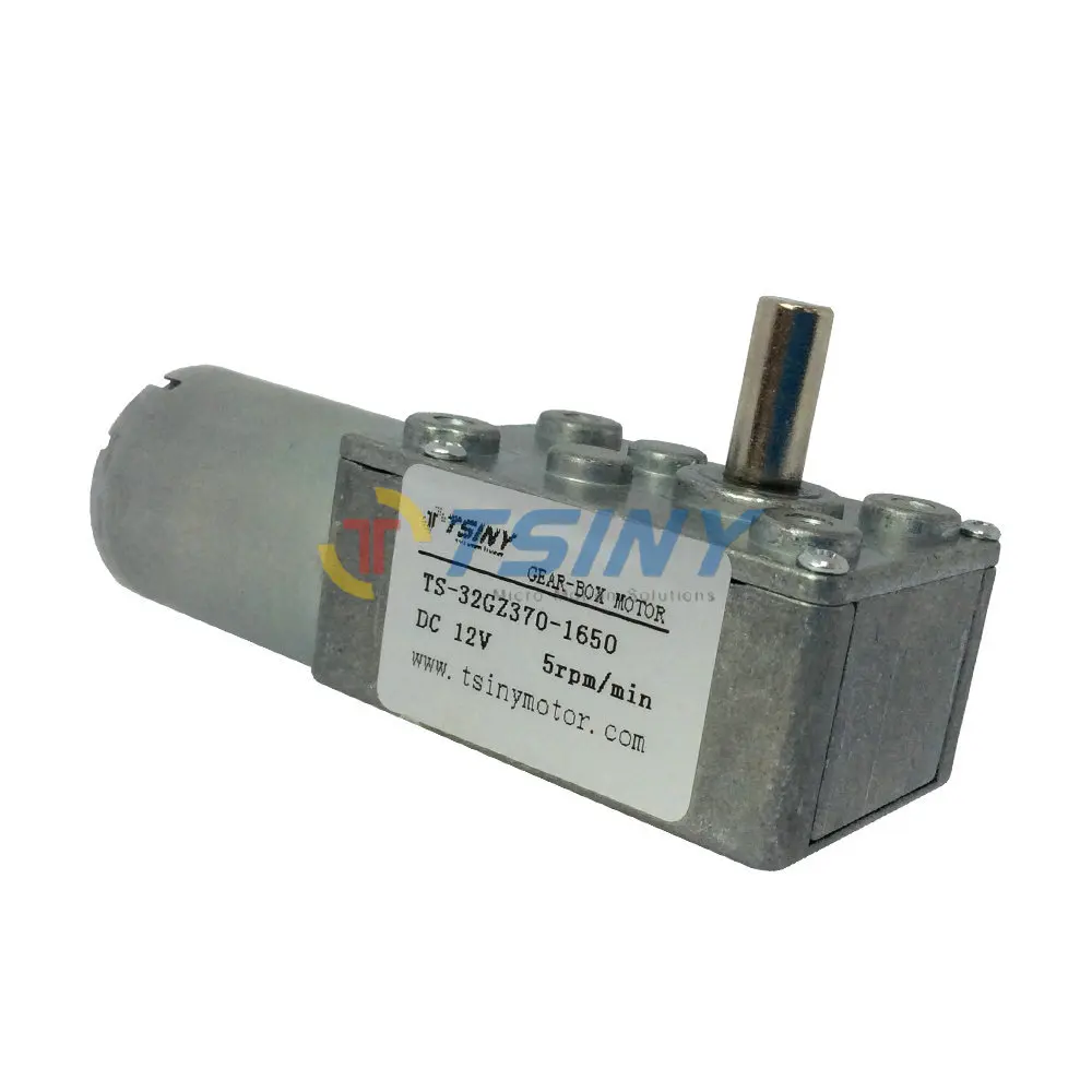 

370 DC 12V Gear Motor of Miniature 5RPM Low-speed Reduction Motor Metal GearBox Gearwheel Model 6mm Shaft Diameter