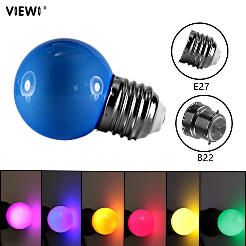 Ампульная RGB Светодиодная лампа E27 B22 12v 24v 110v 220v Мини водонепроницаемый красочный маленький светильник 0,5 W декоративный энергосберегающий светильник ing