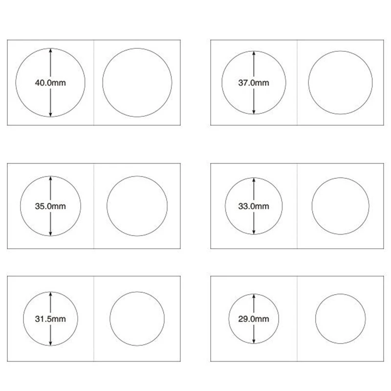 50 шт 17,5 мм-40 мм фотоальбом для монет квадратная картонная копилки хранения клип альбом случае Бумага сумки флип Бумага доска для монет Коллекция декор