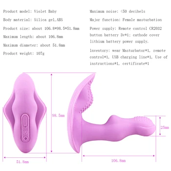 Wearable Butterfly Dildo Vibrator Panties Sex Toys for Women Remote Control Female Masturbator Pussy Clitoris Stimulator 5