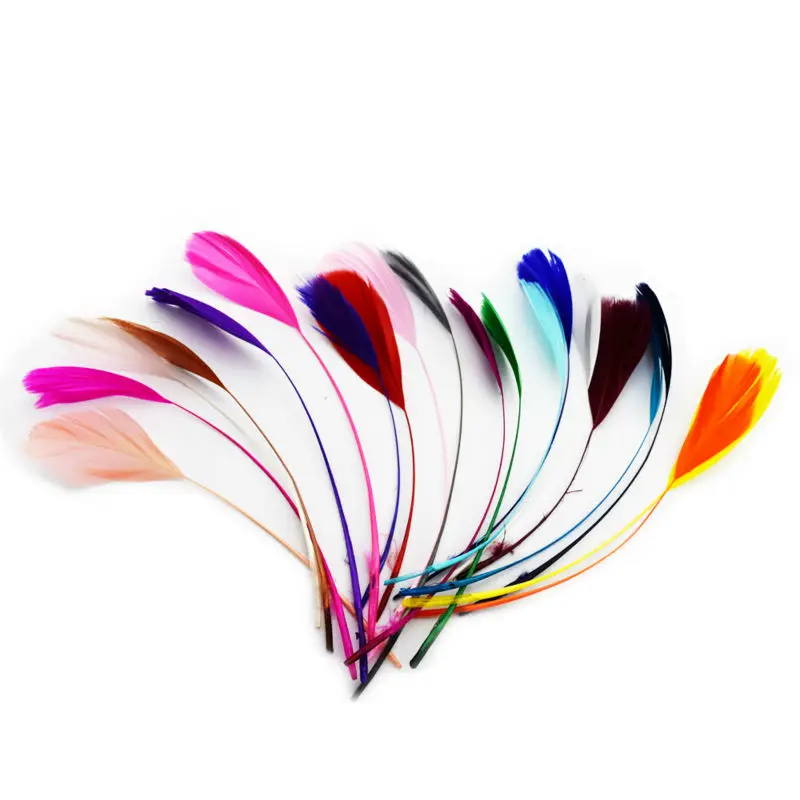 

24pcs/lot Length 15-20cm Multi Color Small Goose Feathers Dyeing Feathers for DIY Jewelry Craft Making Wedding Decorations IF63