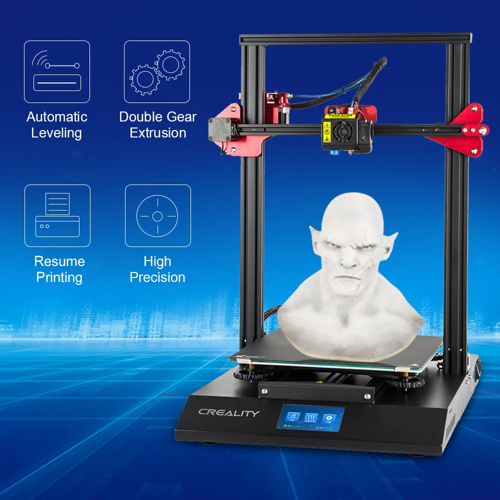 Creality CR 10S Pro 3D принтер 4 3 дюймовый сенсорный ЖК дисплей с автоматическим
