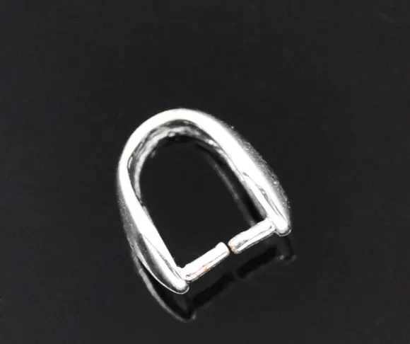 

Copper Pendant Bails Clips & Pendant Clasps Silver Plated 8mm( 3/8") x 7mm( 2/8"), 3 PCs new