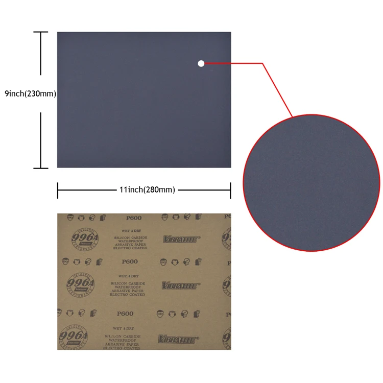 POLIWELL 1 шт. 9 "x 11" Водонепроницаемый шлифовальный лист абразивной бумаги 320 ~ 10000 Грит влажной/сухой для автомобильной шлифовальной мебели