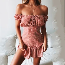 Летнее винтажное Сексуальное мини солнце цветочный принт зеленое платье женское пляжное короткое богемное гофрированное платье vestido платья женские