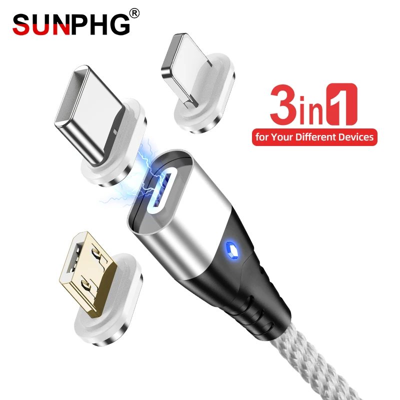 SUNPHG 1 м магнитное зарядное устройство Micro usb для samsung A7 A6 супер быстрый кабель синхронизации данных и зарядки Galaxy S7 usb кабели для мобильных телефонов