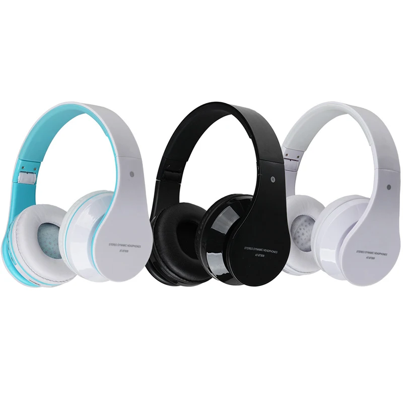 Goedkoop BT809 Bluetooth Stereo Muziek Hoofdtelefoon Opvouwbare Hoofdband Draadloze Headset Ondersteuning FM Radio TF Card Voor Iphone Android telefoon