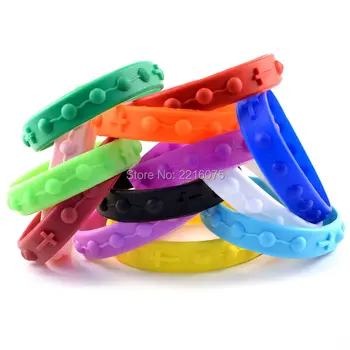 

650pcs Rosary Decade Combo silicone wristband rubber bracelets free shipping by DHL express