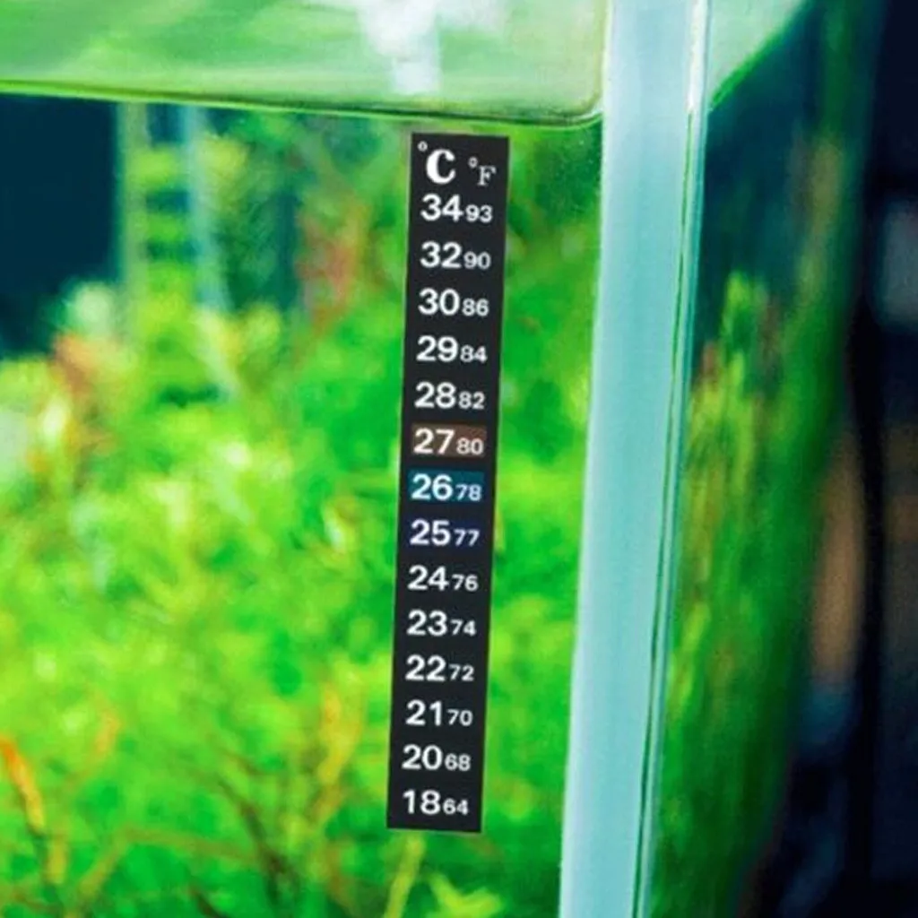 

LCD Stick On Digital Theremometer Adhesive Aquarium Fish Tank Window Water Strip