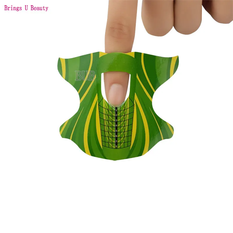 50 шт Профессиональная форма для ногтей, направляющая Форма для ногтей, акриловый наконечник, гель-удлинитель, наклейка, лак для ногтей, форма для завивки