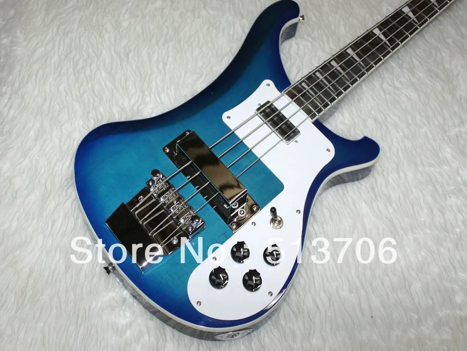 

Newest Bule 4003 Electric Bass 4 strings bass High Quality Wholesale HOT