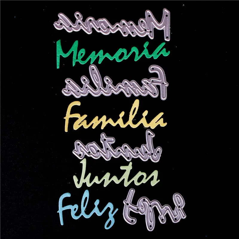 Spanish word Metal Cutting Dies for Diy Scrapbooking Die Cut New 2018