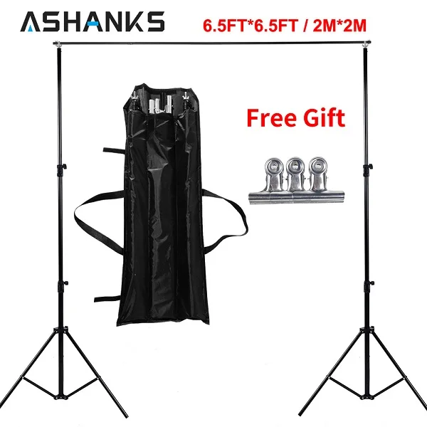 Ashanks Background Stand Регулируемый задний фон для видеостудий Фотографические аксессуары 6.5Ft Muslin Штатив-рамка - Цвет: 2000X2000mm