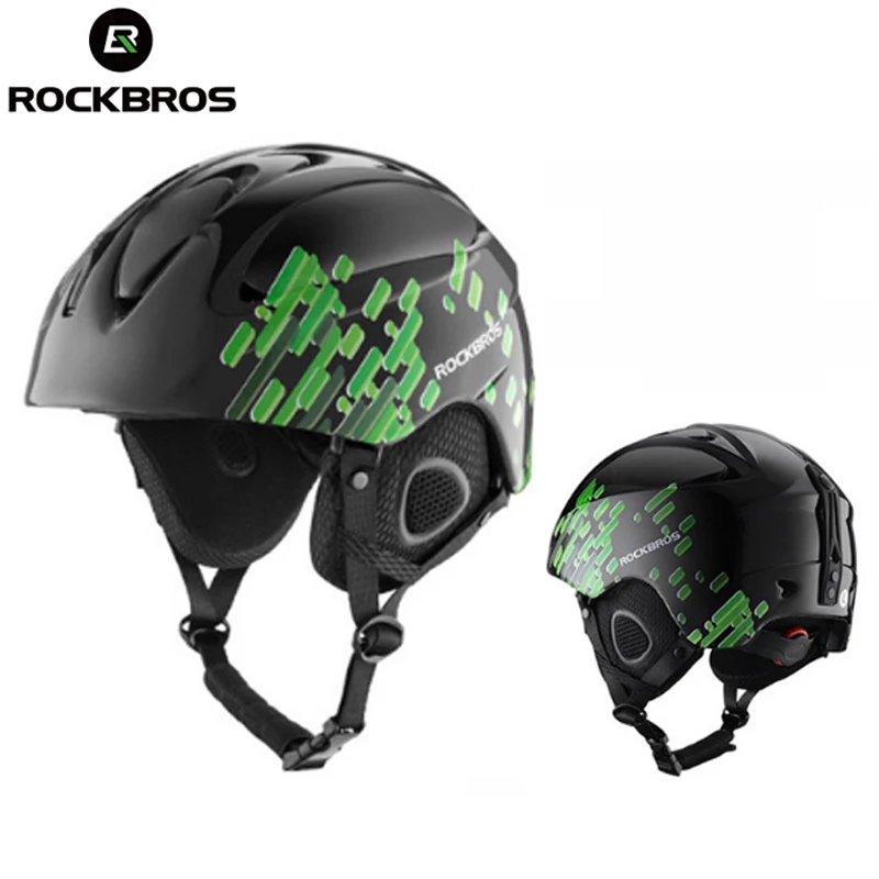 ROCKBROS التزلج خوذة تكاملي مصبوب السلامة خوذة تزلج حماية الكبار الاطفال الحرارية خفيفة على الجليد التزلج رئيس ارتداء