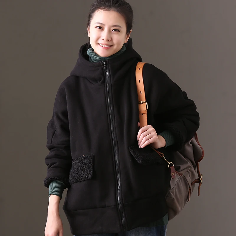 

W1000 South Korean version of baggy hat with a heavy winter coat