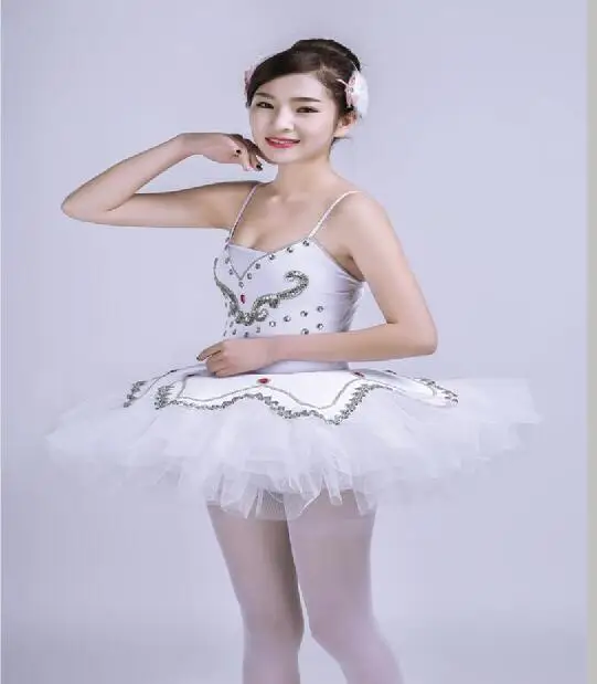 Professional White Ballerina Dress Classical Ballet Dresses For Girls