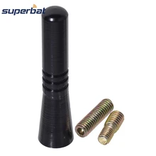 Универсальная автомобильная антенна с коротким замыканием Superbat, AM, FM радио, Резьбовое крепление, насадка, черная, с универсальным адаптером M5 M6